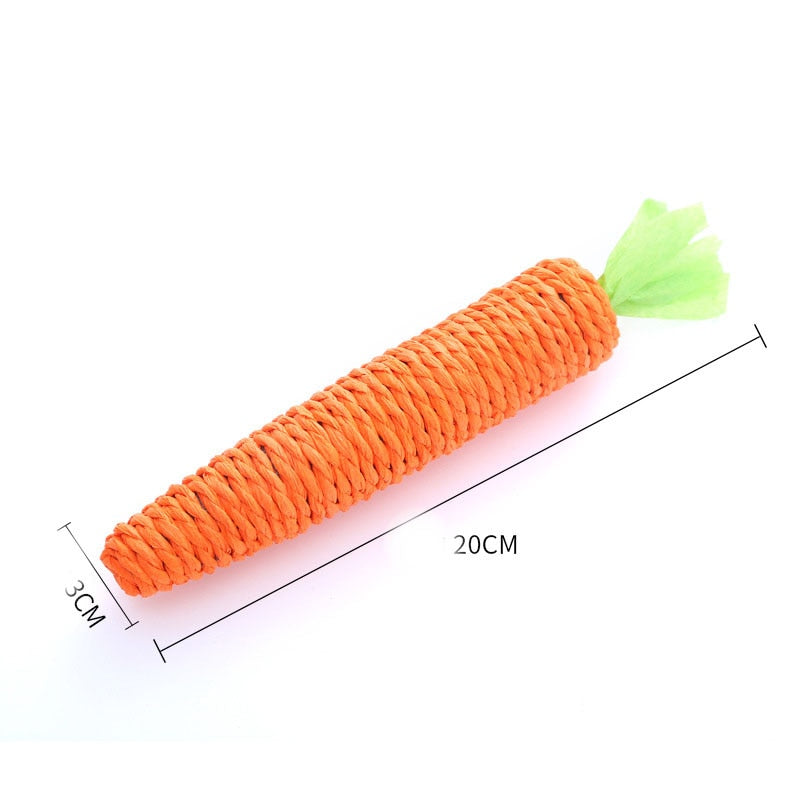 Brinquedo para pet com formato de Cenoura.